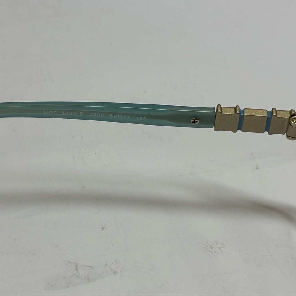 New Versace MOD 1230-B 1362 Gold and Aquamarine Half Rim Optical frame - Picture 7 of 12